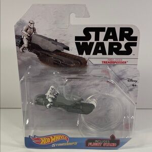 Hot Wheels Star Wars Treadspeeder Toy - Black and Gray